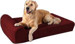 Big Barker 7″ Headrest Orthopedic Pillow Dog Bed with Removable Cover