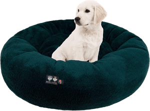 Ultra Plush Deluxe Comfort Pet Dog & Cat Hunter Green Snuggle Bed (Multiple Sizes)